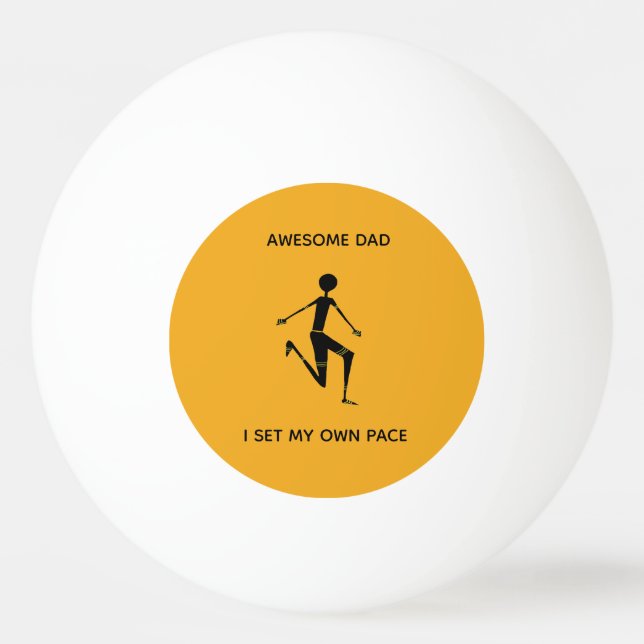 Balle De Ping Pong L'athlète de silhouette de papa (Devant)