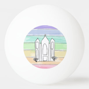 Balle De Ping Pong LDS Salt Lake City Temple arc-en-ciel couchant mor