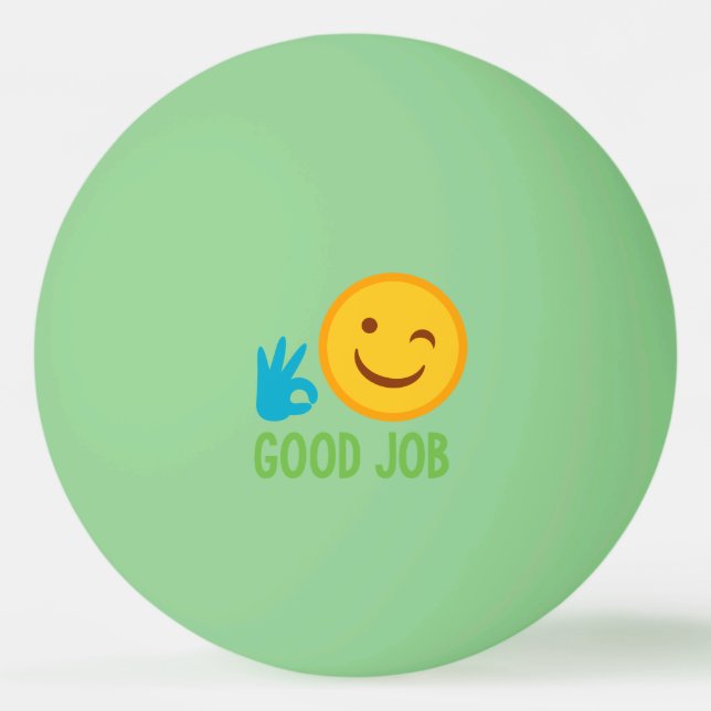 Balle De Ping Pong Le bon travail Emoji (Devant)