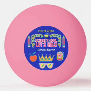 Balle De Ping Pong "Le cool de l’école, règle" citations de motivatio