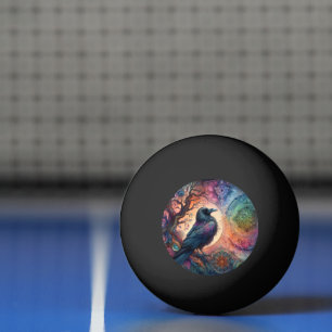 Balle De Ping Pong Le Corbeau de la vie Mandala Pagan