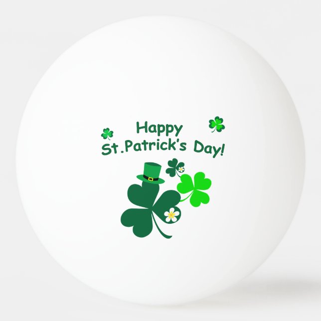 Balle De Ping Pong Le jour de St Patrick heureux (Devant)