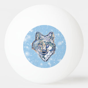 Balle De Ping Pong Le loup d'hiver  