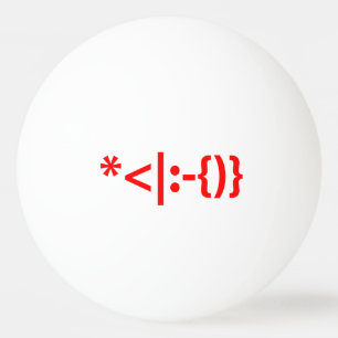 Balle De Ping Pong Le Père Noël avec la barbe Émoticon de Noël