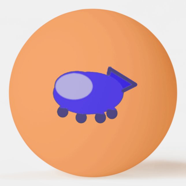 Balle De Ping Pong Le vaisseau spatial bleu (Devant)