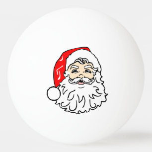 Balle De Ping Pong Le visage du Père Noël
