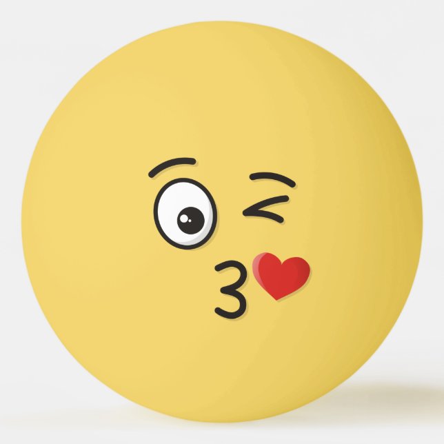 Balle De Ping Pong Le visage Jetant un baiser (Devant)