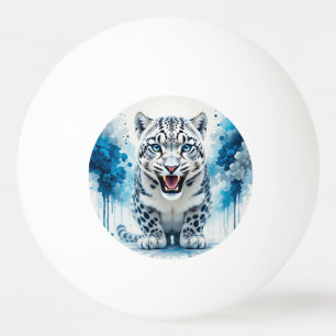 Balle De Ping Pong Léopard Blanc Féroce