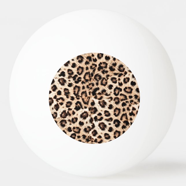 Balle De Ping Pong Leopard Design Motif : Wild Elegance. (Devant)