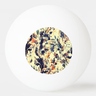 Balle De Ping Pong Les empreintes de la nature : Feuilles floraux san