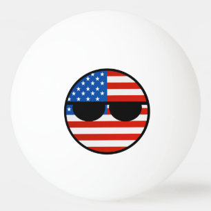 Balle De Ping Pong Les Etats-Unis Geeky tendants drôles Countryball