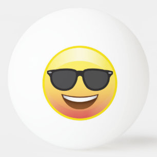 Balle De Ping Pong Les lunettes de soleil heureuses Emoji font face