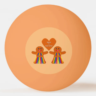 Balle De Ping Pong Lesbienne Noël pain d'épices Couple dames