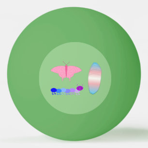 Balle De Ping Pong LGBTQIA Fierté Transgenre Chenille en Papillon