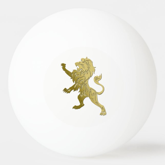 Balle De Ping Pong Lion royal doré (Devant)
