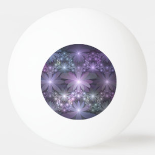 Balle De Ping Pong Lit de fleurs tendance brillant art fractal abstra
