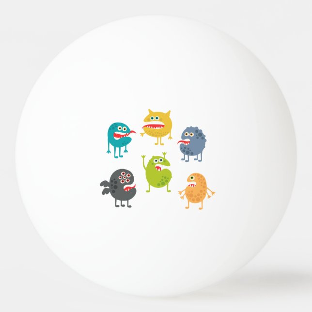Balle De Ping Pong Little cute funny monsters (Devant)