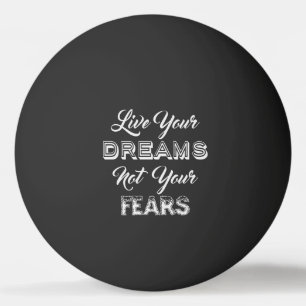 Balle De Ping Pong Live Your Dreams personnalisé monogramme balles de