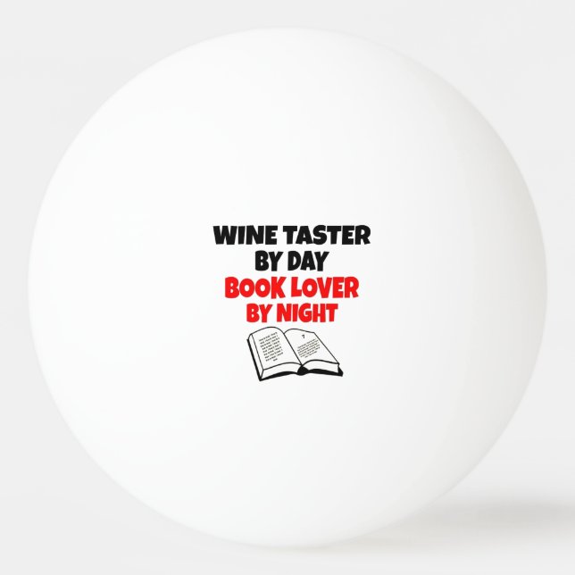 Balle De Ping Pong Livre Lover Wine Taster (Devant)