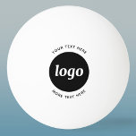 Balle De Ping Pong Logo Simple Avec Entreprise Texte<br><div class="desc">Ajoutez votre propre logo et le choix du texte à cette conception. Supprimez le texte supérieur ou inférieur si vous préférez. Minimaliste et professionnel. Idéal pour l'image de marque des employés ou comme produit promotionnel pour vos clients et clients.</div>