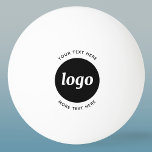 Balle De Ping Pong Logo Simple Avec Texte Entreprise<br><div class="desc">Ajoutez votre propre logo et choix de texte à ce design. Supprimez le texte supérieur ou inférieur si vous préférez. Minimaliste et professionnel. Idéal pour la marque employeur,  ou comme produit promotionnel pour vos clients et clients.</div>