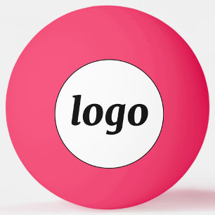 Balle De Ping Pong Logo Simple Entreprise Promotion Branding Pink