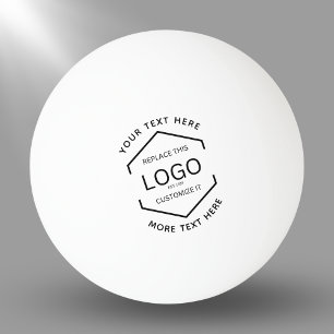 Balle De Ping Pong Logo Texte Blanc Arrière - plan Entreprise Promoti