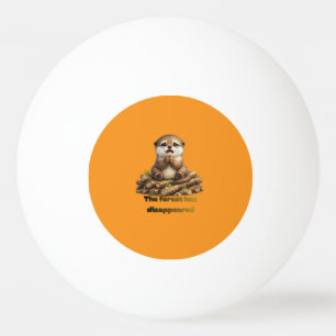 Balle De Ping Pong Loutre sur les rondins de bois conception de la co