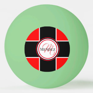 Balle De Ping Pong Luminosité Monogramme Dans La Bal De Ping Pong Som