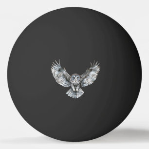 Balle De Ping Pong Lune de Hibou Noir Blanc