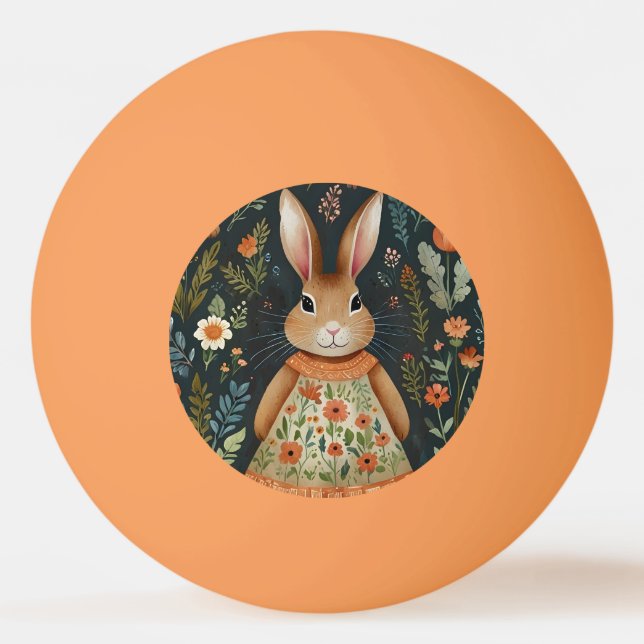 Balle De Ping Pong Magie de lapin de printemps (Devant)