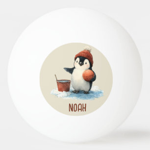 Balle De Ping Pong Manchot de basket d'hiver personnalisé pour enfant