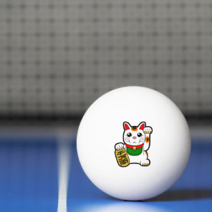 Balle De Ping Pong Maneki Neko : Lucky Cat japonais
