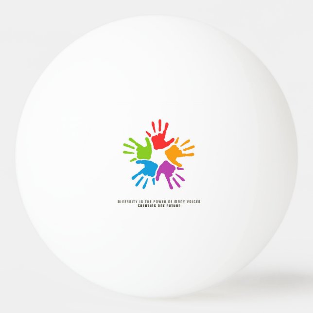 Balle De Ping Pong Many Hands, One Future – diversity design (Devant)