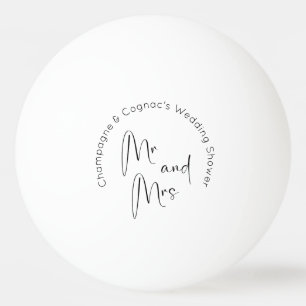 Balle De Ping Pong Mariage Moderne Script Mr et Mme