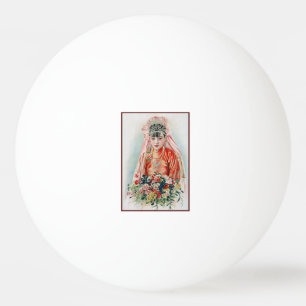 Balle De Ping Pong Mariée en rouge au Mariage chinois à Shanghai