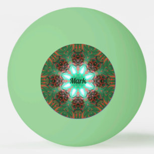 Balle De Ping Pong MARK ~ NOËL Shades ~ Kaleidoscope Design ~