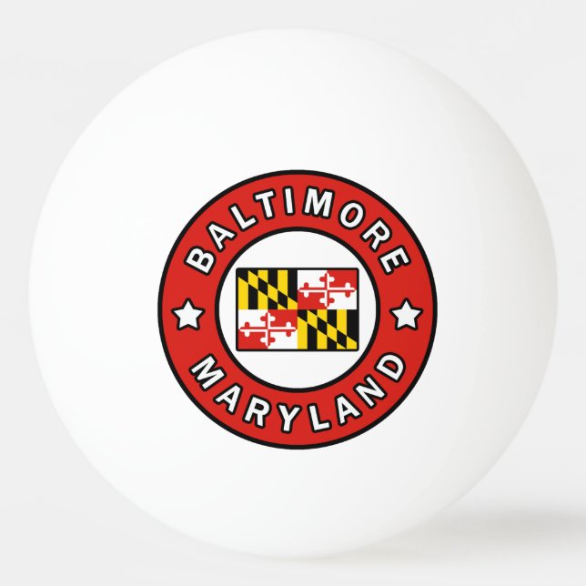 Balle De Ping Pong Maryland de Baltimore (Devant)