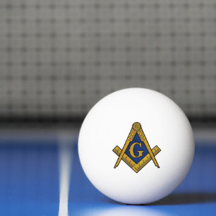 Balle De Ping Pong Masonic Freemasons Masonry Oes Carré et Compass
