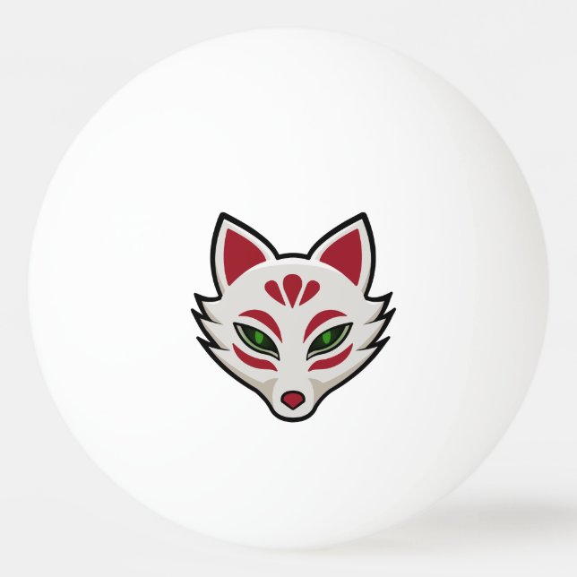 Balle De Ping Pong Masque Kitsune Fox (Devant)