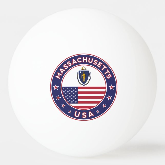 Balle De Ping Pong Massachusetts (Devant)