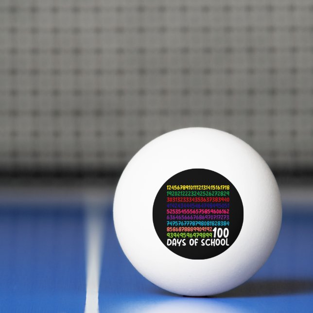 Balle De Ping Pong Math Nombres 100e Jour d'École Enseignant Enfants  (Filet)