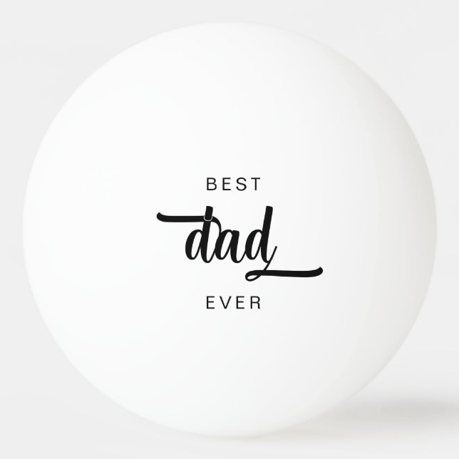 Balle De Ping Pong Meilleur Papa de Tous les Temps Script (Devant)