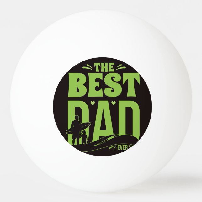 Balle De Ping Pong Meilleur Papa du Monde (Devant)