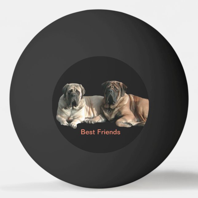 Balle De Ping Pong Meilleurs amis des Mastiffs (Devant)