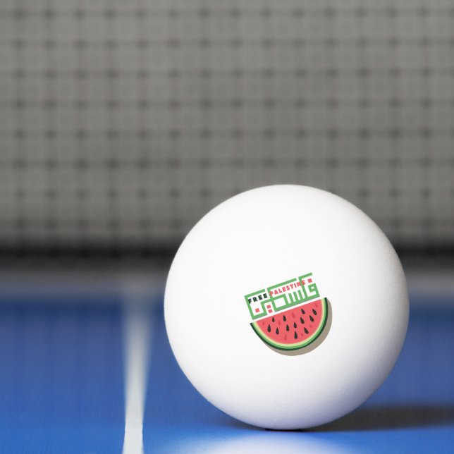 BALLE DE PING PONG MELON D'EAU POUR LA PALESTINE LIBRE (Filet)