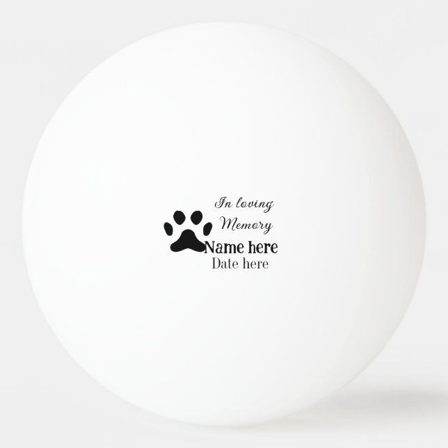 Balle De Ping Pong Mémento commémoratif en souvenir affectueux ajoute (Devant)