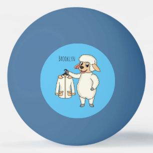 Balle De Ping Pong Mignonne brebis avec blouson