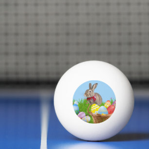 Balle De Ping Pong Mignonne Bunnyfor Pâques pour une humeur positive