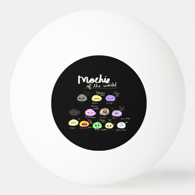 Balle De Ping Pong Mochis du monde Mignons Drôles (Devant)